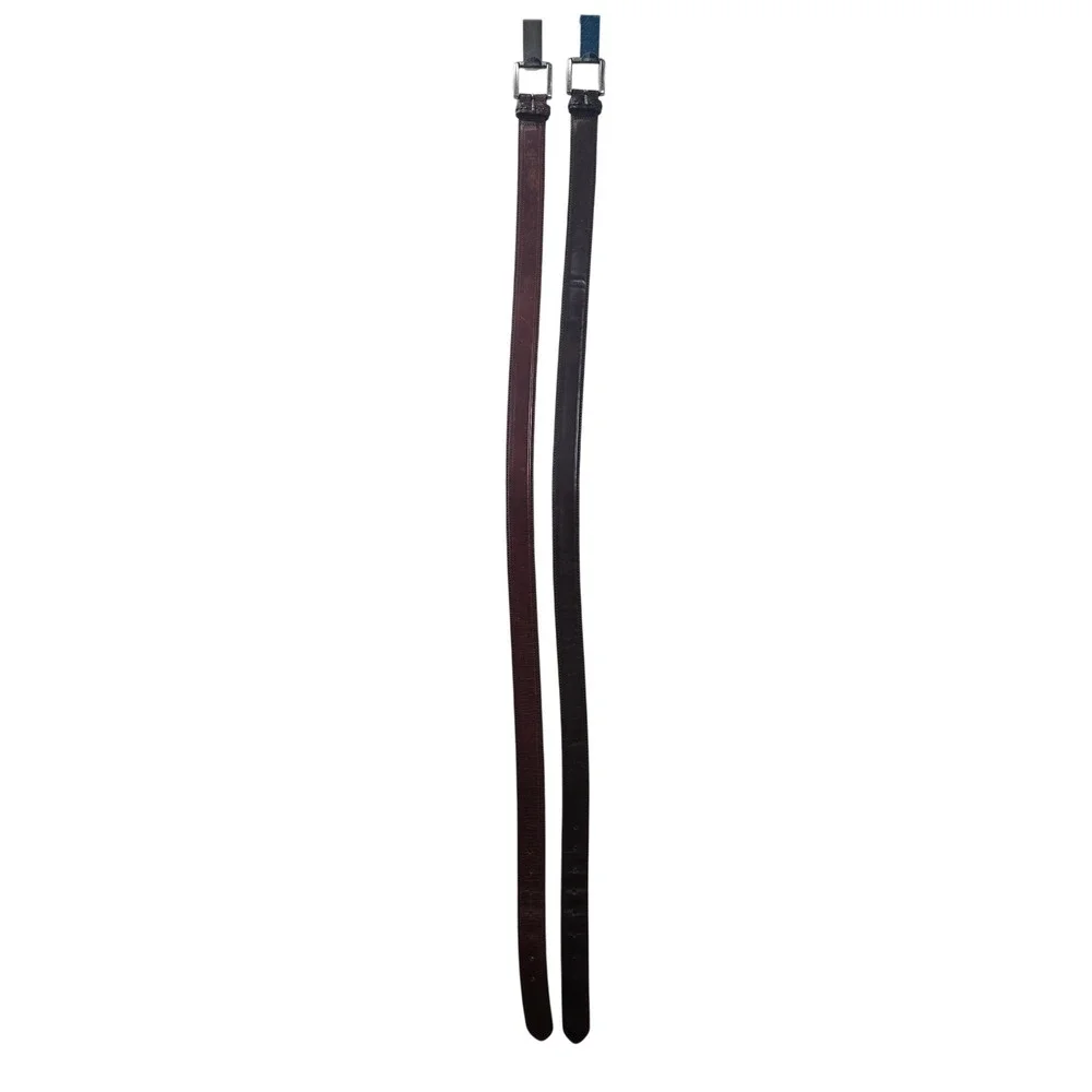 Coach‎ Mens Leather Belts Set of 2 Size 42 Brown Dark Brown Glovetanned USA Made